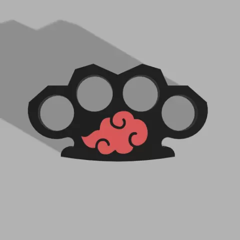 Akatsuki Brass Knuckles - Crimson Cloud ☁️🥊