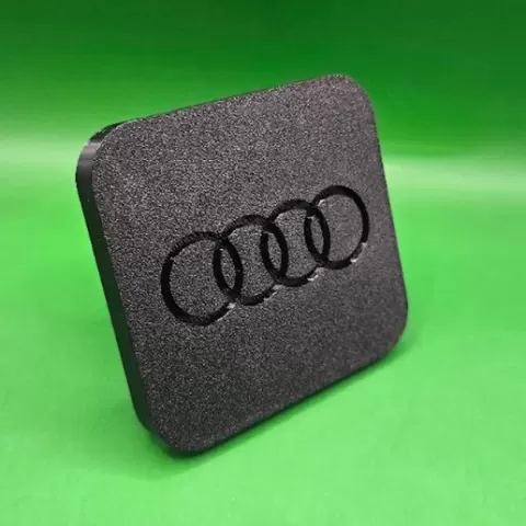 AUDI Four-Ring Motif Face Impact Bar Trailer Hitch Plug Cap 7L0-803-593-3DAU STL + Fusion 360 Source