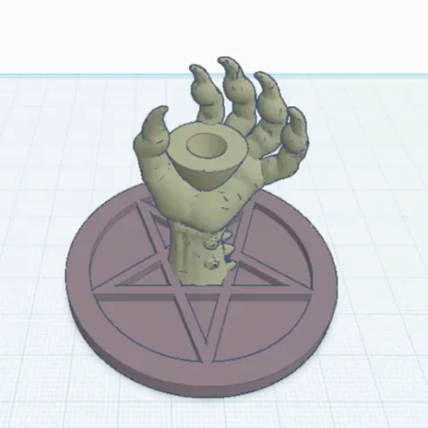 demon hand candle holder stand