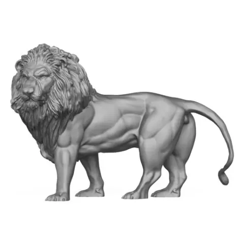 Lion Sculpture 3D Print Model