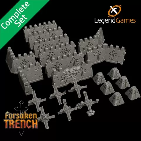 LegendGames Forsaken Trench Complete Battlefield Defences for Trench Crusade by Legend Games