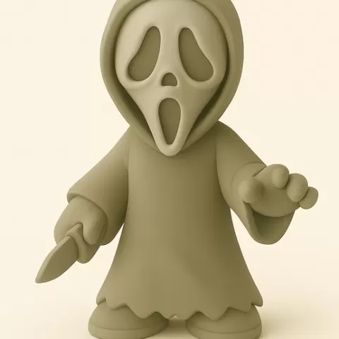 Chibi Ghostface Horror Character – 3D Printable STL