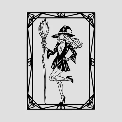 Witch Line Art Wall Art