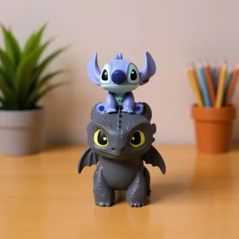 Stitch and Toothless - SillyWiz
