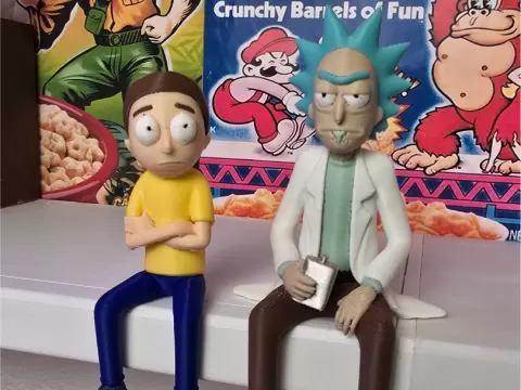 Rick and Morty Sitting Shelf Figures