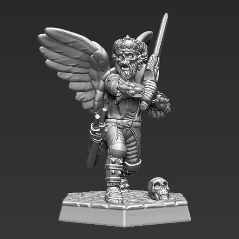 Warrior King Miniature stl file