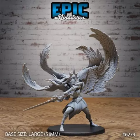 Zariel Angel Prime Swing ‧ DnD Miniature ‧ Tabletop Miniatures ‧ Gaming Monster ‧ 3D Model ‧ RPG ‧ DnDminis ‧ STL FILE