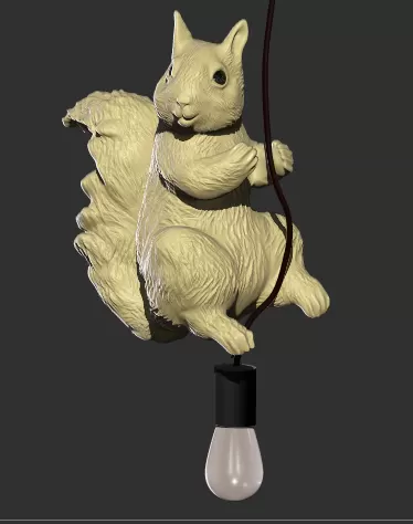 Playful Squirrel Pendant Lamp