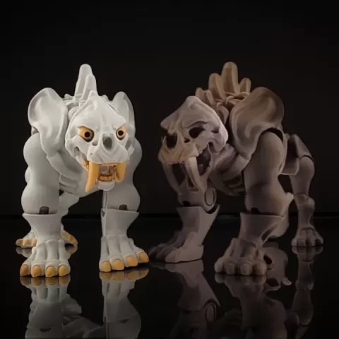 Sabretooth Tiger Skeleton by RAKI-BOX