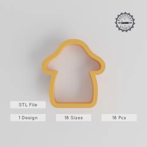 Mushroom Shape Cutter Set, 18 Sizes, Perfect for Cookies, Fondant & Clay, Fungi Cap, Forest & Edible Mushroom Design