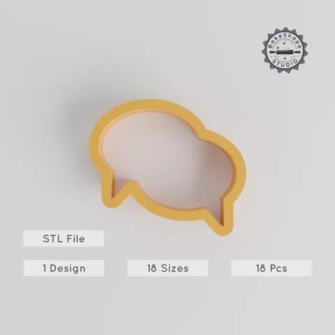 Romantic Chat Shape Cutter, 18 Sizes for Cookies, Fondant & Clay, Perfect for Love & Wedding Themes