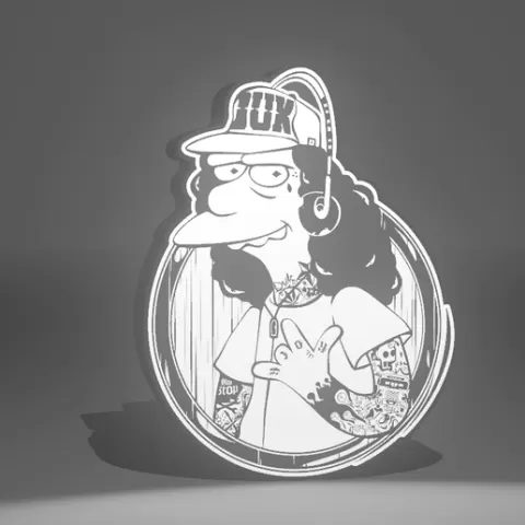 The Simpsons Otto Lamp LED Lightbox