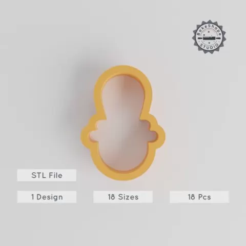 Baby Pacifier Shape Cutter Set, 18 Sizes, Cookies & Fondant Tool, Infant Soother Mold, Newborn Craft Decor