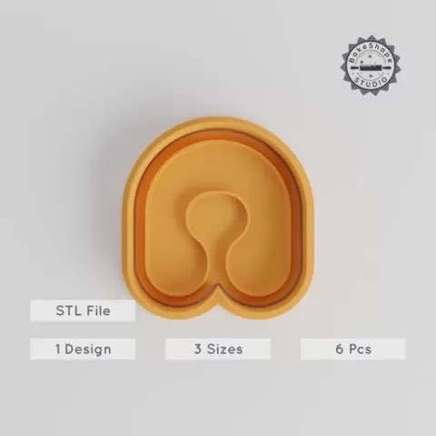Pillow Shape Cutter & Stamp, Cookie & Fondant Decor, Travel Comfort Set, 6-Piece, S/M/L Sizes