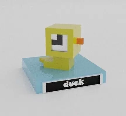 Minecraft duck model | STL file for 3D printing
