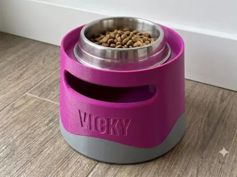 Personalized Elevated Pet Bowl Stand