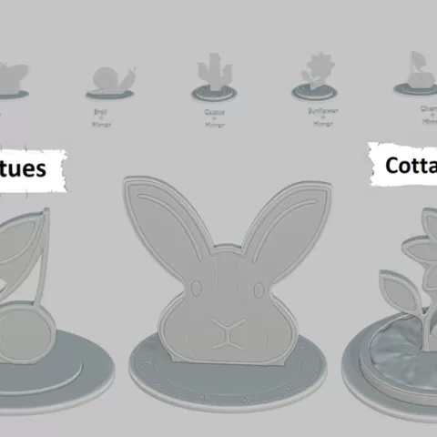 Cottagecore Cute Mini Pack Emoji Statues