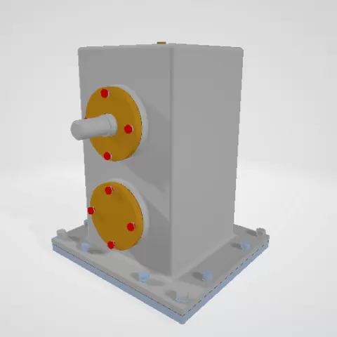 🧷 REDUCTOR INDUSTRIAL DE ENGRANAJES (MODULO=10) (19/31=0,6129v) Conjunto mecánico completo con todas piezas