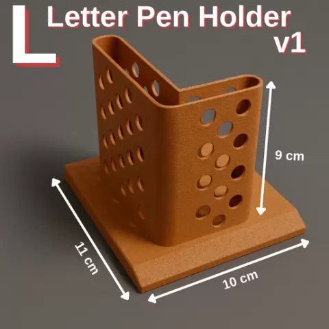 L Letter Pen Holder