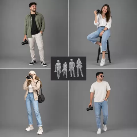 1/64 Photographers Figur Pack