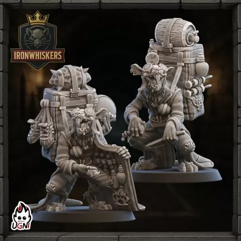 Apothecary + Vendor - Ratmen proxy (Classic Style) - UGNI - Fantasy Football by UGNI Miniatures