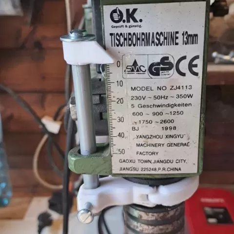 Depth stop for floor drill
