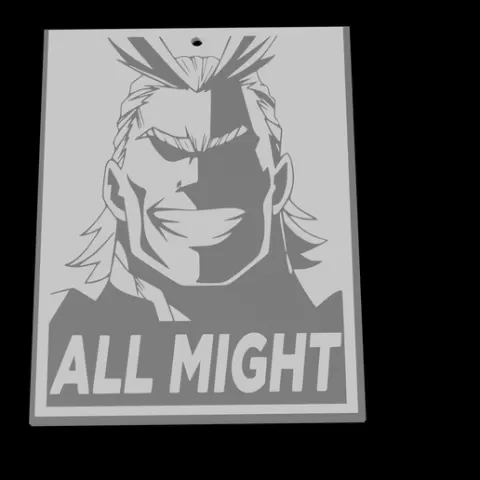 All Might Anime - Keychain Multicolor