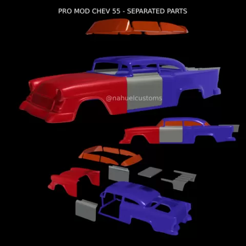 PRO MOD CHEV 55 - SEPARATED PARTS