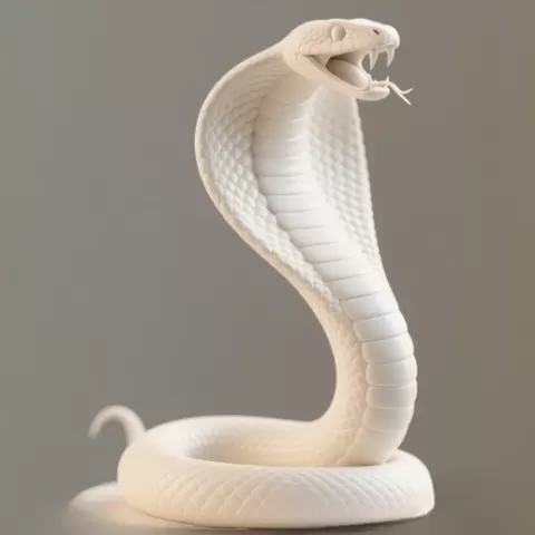 1472 Ivory Serpent Dancer – Indian Minimalist Statue , character, DND, skull, monster, troll, snake, cat, minimalist, miniature, figurine, collectible, fantasy, gorgon, decorative, Halloween, serpent, art, STL, ARTE, 3D