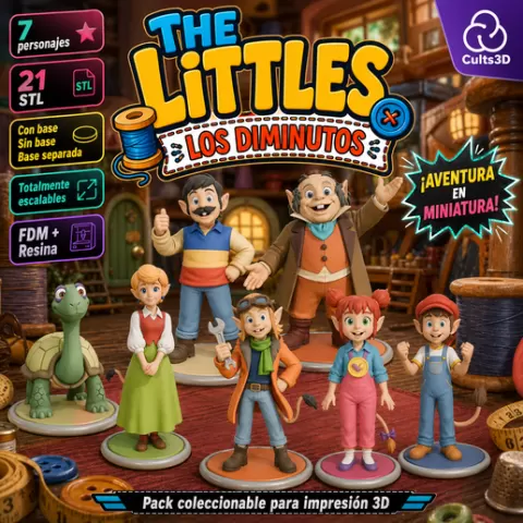 The Littles / Los Diminutos – Pack 1 personajes principales figuras 3D coleccionables | Retro Infinity STL
