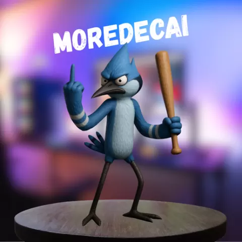 Mordecai Rude 3D - Unique model of the irreverent character from "Regular Show".