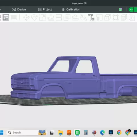 1981 Ford Stepside pickup truck, detailed hollow model, shell stye body, rc, truck, crawler, resin, fdm, print, stl file