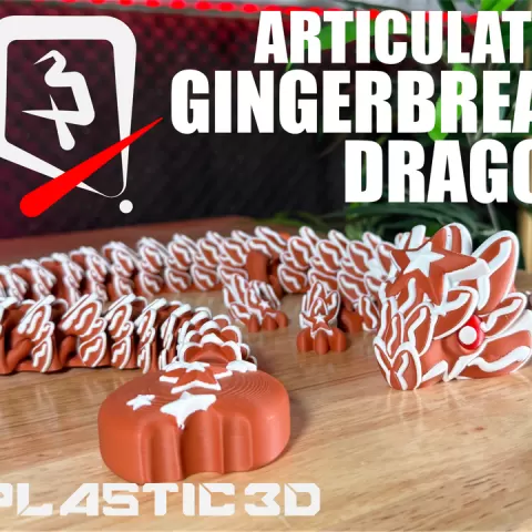 Elder Articulated GingerBread Dragon — The Sweetest Treat of the Season by Plastic 3d