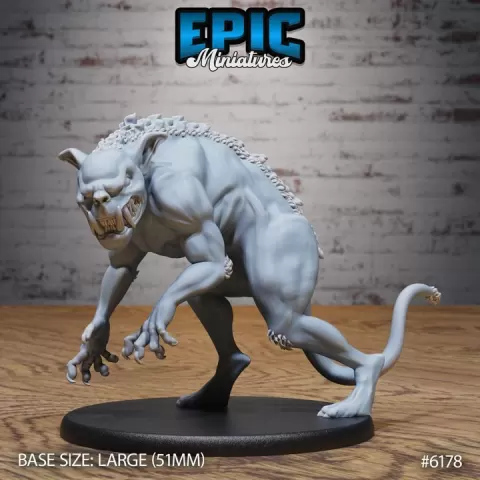 Chupacabra Standing / Dog Reptile Creature / Giant Jungle Beast / Night Predator Monster / Swamp Hunter / Forest Wetland Encounter by Epic-Miniatures