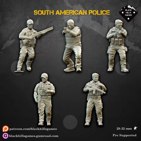 Black Hills Games - South American Police (Assault Set) by Black Hills Games