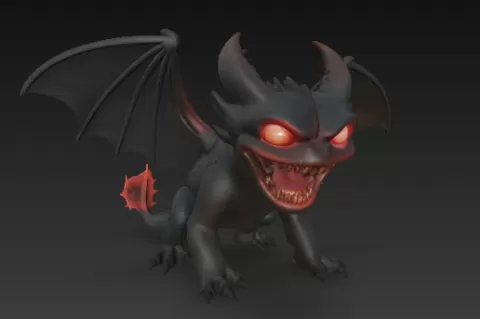 3D figurine of demonic Toothless Toothless - dark dragon for collectible 3D printing