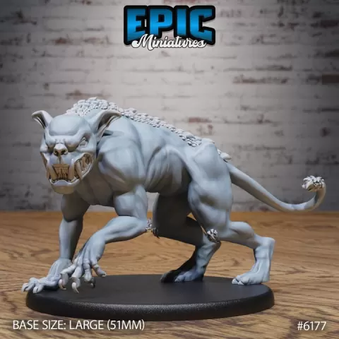 Chupacabra / Dog Reptile Creature / Giant Jungle Beast / Night Predator Monster / Swamp Hunter / Forest Wetland Encounter by Epic-Miniatures