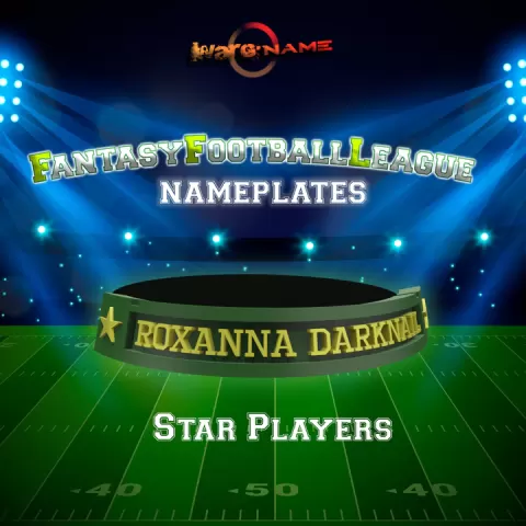 Fantasy Football League 2016 star players nameplates 135° by Warg'Name