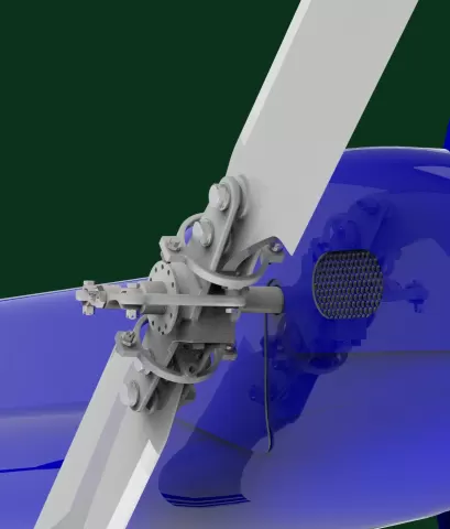 BELL 206 HELICOPTER TAIL ROTOR ASSEMBLY