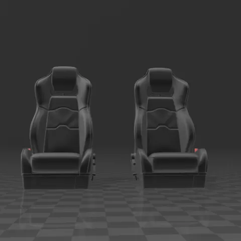Sport Style Bucket Seats - 1/18 Scale | Racing Bucket Seats - 1/18 Scale