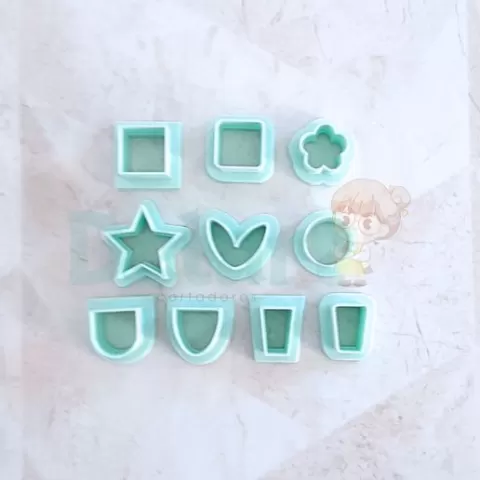 Polymer clay cutter kit - Cookie cutter - earring