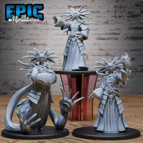 Lady of Pain Set ‧ DnD Miniature ‧ Tabletop Miniatures ‧ Gaming Monster ‧ 3D Model ‧ RPG ‧ DnDminis ‧ STL FILE‧ DnD Miniature ‧ Tabletop Miniatures ‧ Gaming Monster ‧ 3D Model ‧ RPG ‧ DnDminis ‧ STL FILE