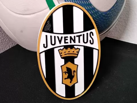 Convex Juventus (Juve) Football Club S.p.A. coaster or plaque