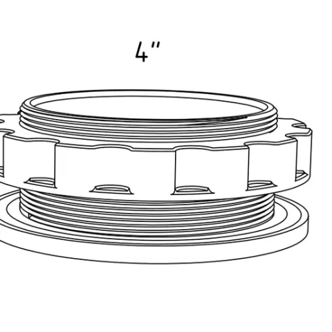 Bulkhead Fitting 4" (US Standard) – PVC Glue Connection