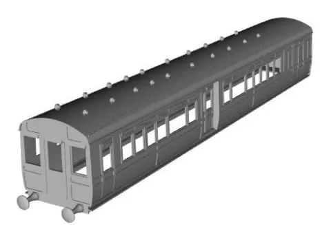 LNWR M15 Push Pull composite driving saloon 1/100 scale