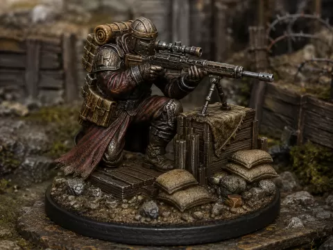 Trench Crusade tactical sniper Miniature
