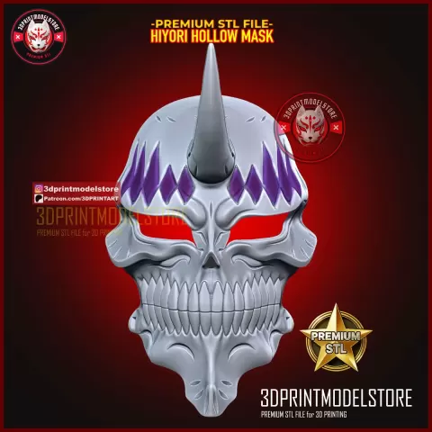 Hiyori Sarugaki Mask - Bleach Ichigo Hollow Mask - Cosplay - 3DPRINTMODELSTORE