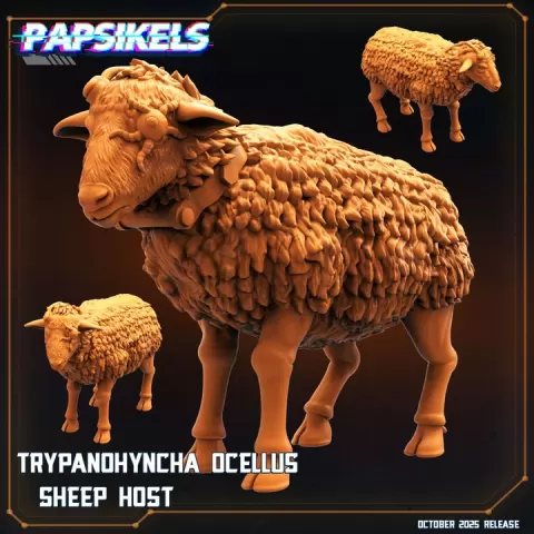TRYPANOHYNCHA OCELLUS SHEEP HOST by PAPSIKELS MINIATURES