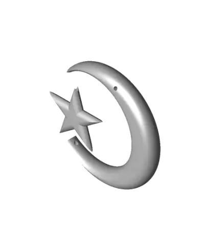 Hanging Moon Star Ornament