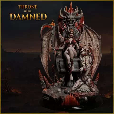 Throne of the Damned: Dark fantasy diorama by Black Bird Miniatures